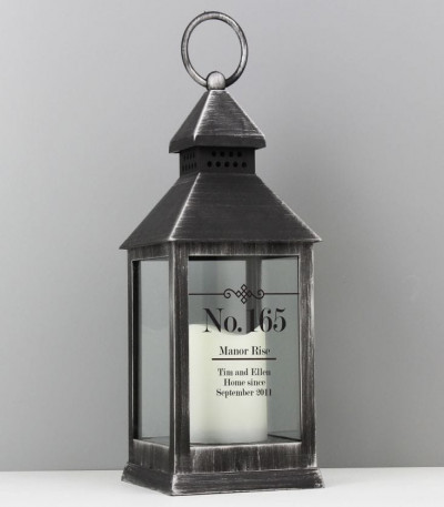 Personalised Rustic Black Lantern