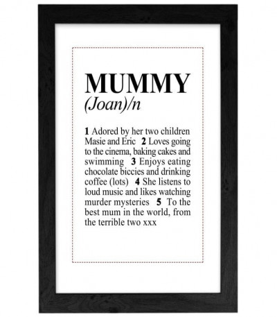 Dictionary Definition Personalised Mum Print