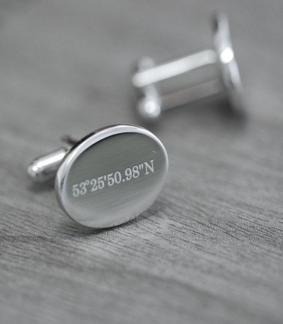 Personalised Coordinates Cufflinks