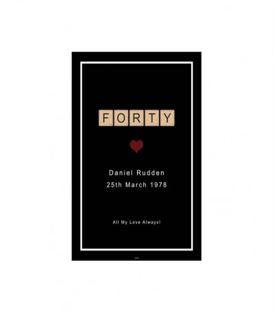 Personalised 40th Tiles Poster