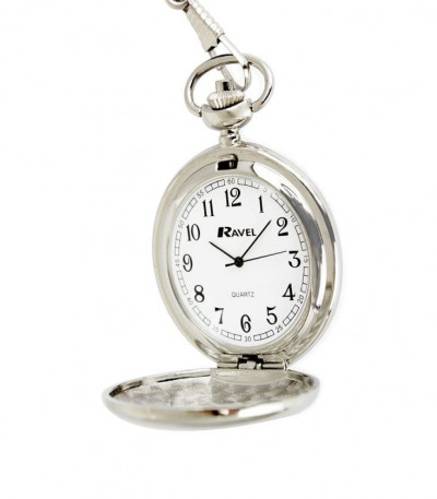 Engraved Pocket Watch and Chain