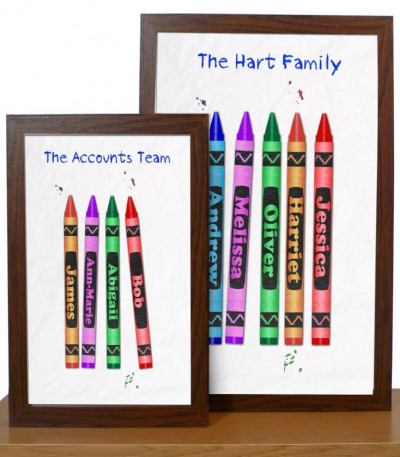 Personalised Crayon Family Poster