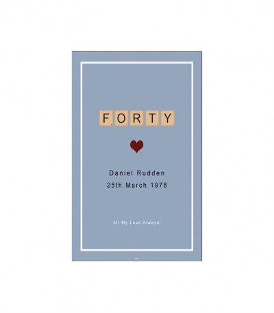Personalised 40th Tiles Poster