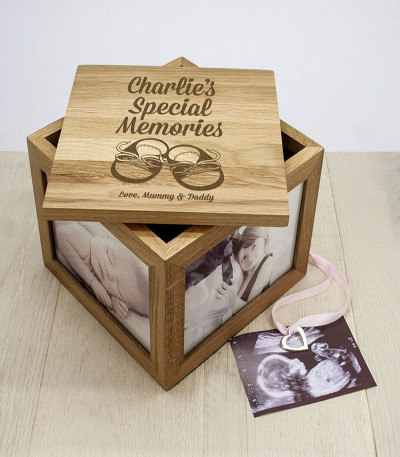 Baby Boy Keepsake Box Photo Cube