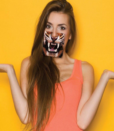 Tiger Novelty Birthday Card With Face Mat