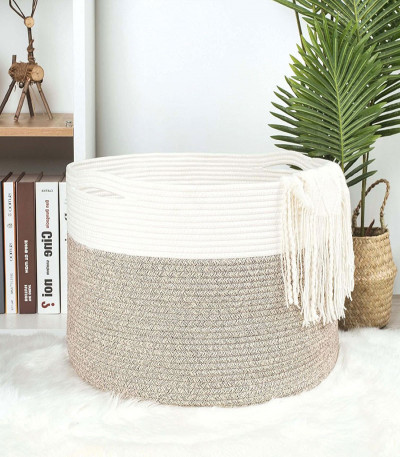 Woven Storage Basket with Handle