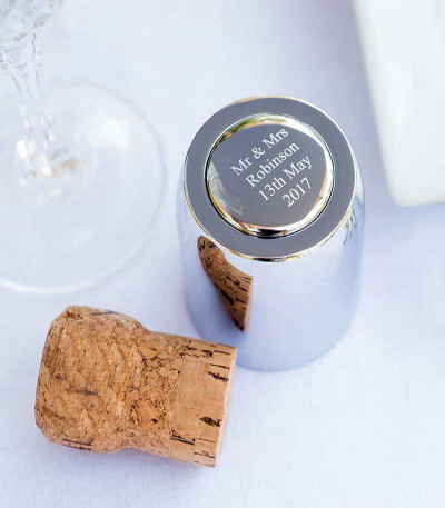 Personalised Silver Champagne Stopper