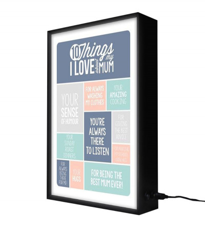 10 Things I Love About Mum Light Box