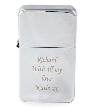 Engraved Lighter - Chrome