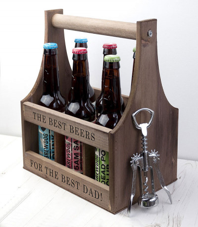 Personalised Wooden Beer Trug