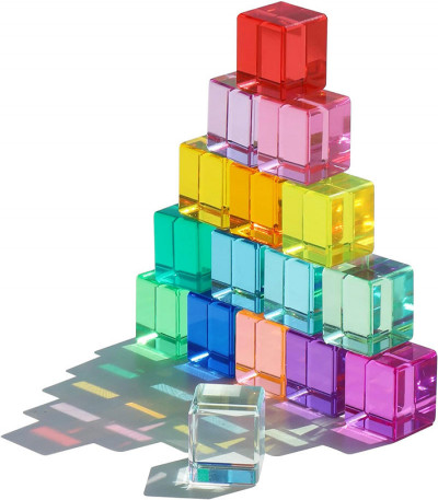 Rainbow Crystal Acrylic Cubes