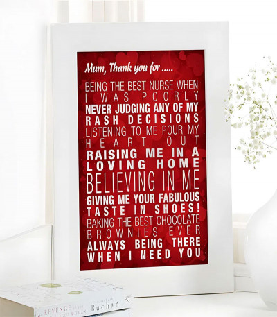 Typographic Mother Print