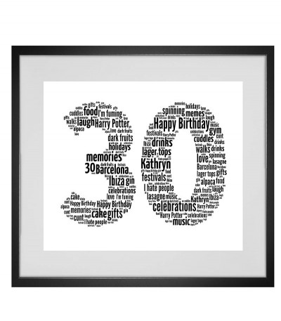 Personalised 30th Birthday Print