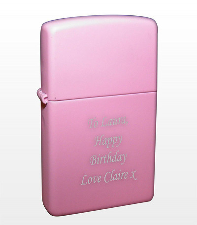 Pink Personalised Lighter