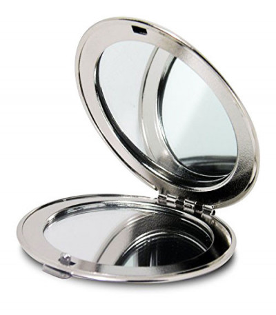 Silver Plated Personalised Compact Mirror