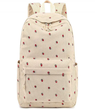 School Backpack for Teen Girls (Strawberry Beige)