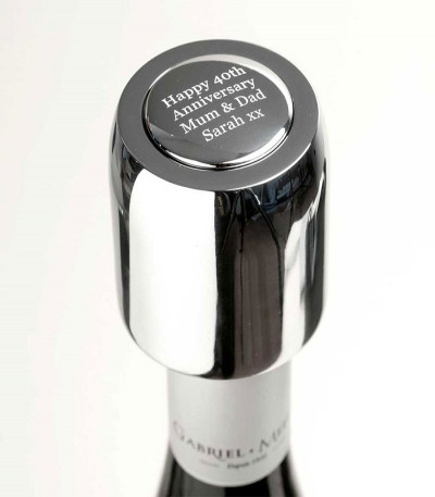 Personalised Silver Champagne Stopper