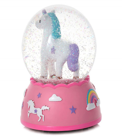 Unicorn Light Up Snow Globe