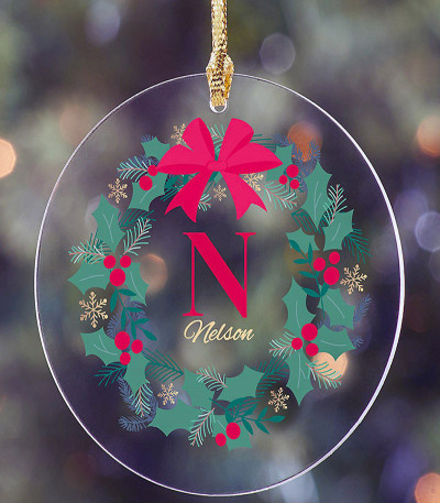 Festive Wreath Around Ornament