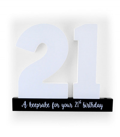 21st Birthday Wooden Numbers and Pen