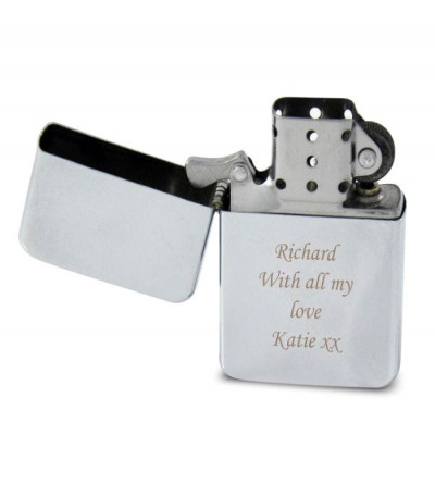Engraved Lighter - Chrome