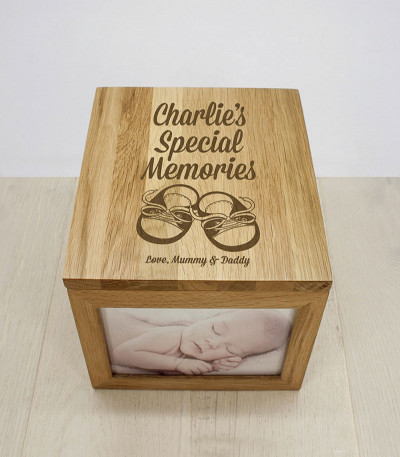 Baby Boy Keepsake Box Photo Cube