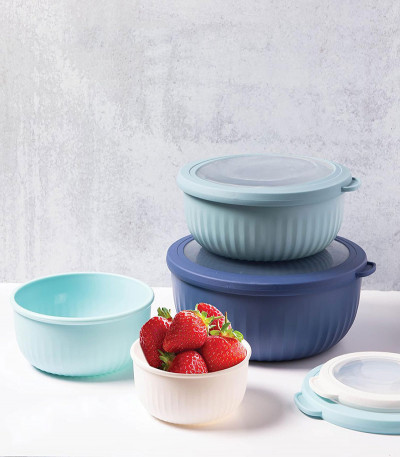 Plastic Meal Prep Bowl Set with Lids