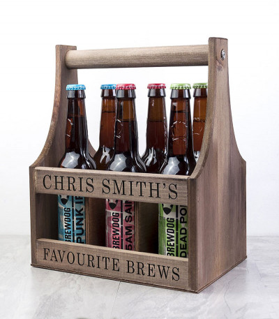 Personalised Wooden Beer Trug