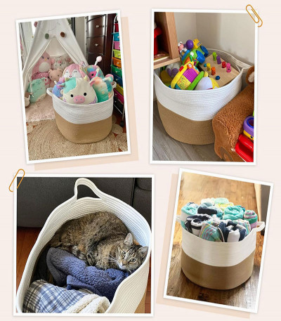 Woven Storage Basket with Handle