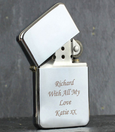 Engraved Lighter - Chrome