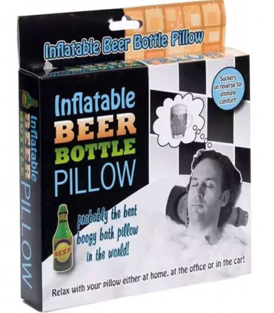 Inflatable Beer Bottle Bath Pillow