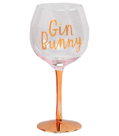Rose Gold Gin Bunny Glass