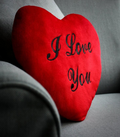 Heart Shaped Cushion - I Love You