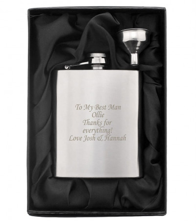 Personalised Stainless Steel Hip Flask