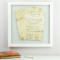 Personalised Framed Floating Lyrics Print