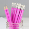 Personalised Pink Pencils with Heart Motif