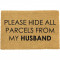 Hide Parcels From Husband Doormat