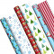 Hallmark Cute Reversible Christmas Wrapping Paper (3 Rolls: 120 sq. ft. ttl)