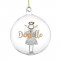 Personalised Glass Glitter Xmas Tree Bauble