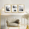 Set Of 3 Black And Gold Photo Frames