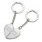Personalised Pair of Heart Keyrings