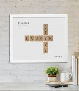 Personalised Love Tiles Poster