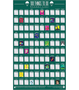 100 Things to Do Scratch Off Bucket List Poster