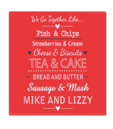 We Go Together Like... Glass Chopping Board