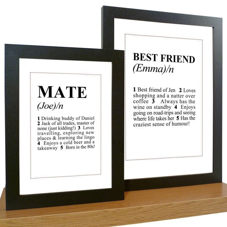 Personalised Friend Dictionary Print