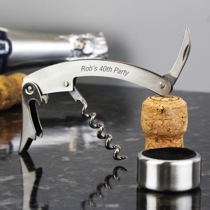 Personalised Bottle Opener With Corkscrew