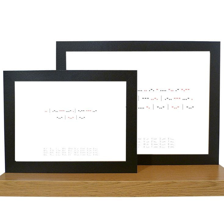 Personalised Morse Code Poster