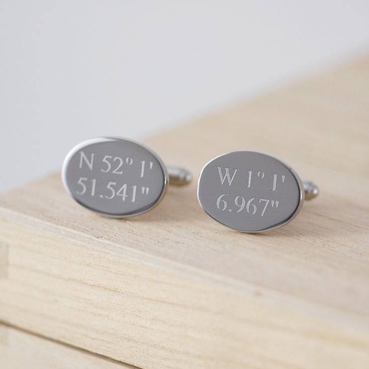 Personalised Coordinates Cufflinks