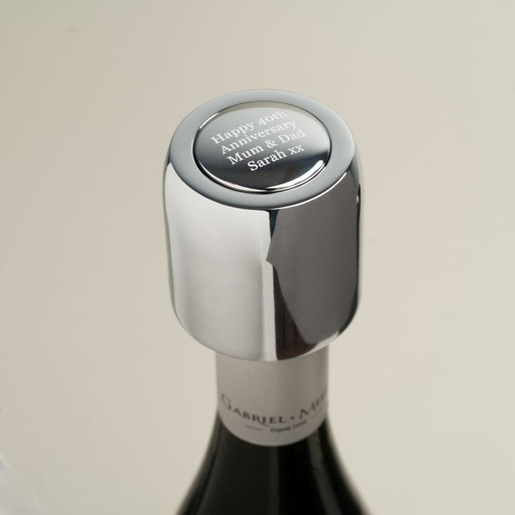 Personalised Silver Champagne Stopper