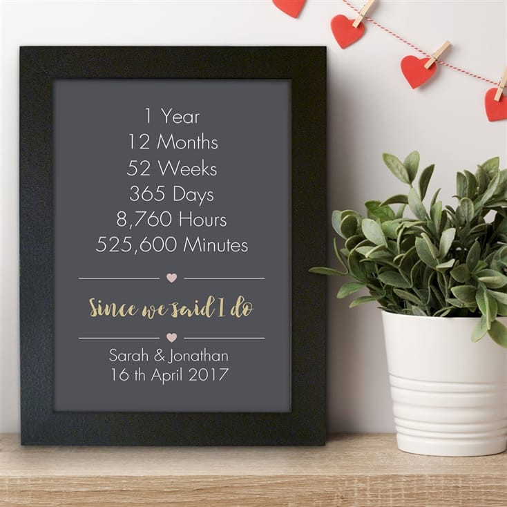 Personalised Since We Said I Do Poster